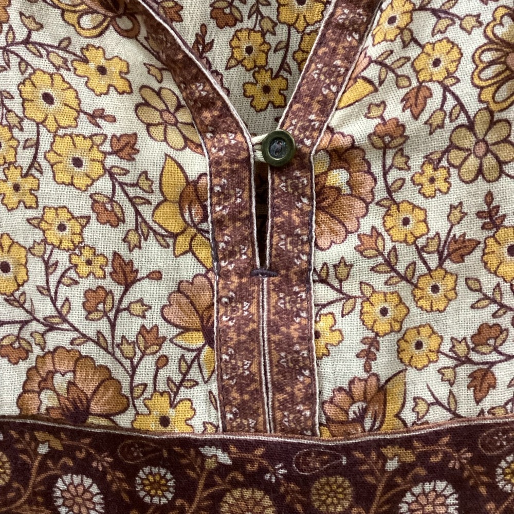 SPELL and the Gypsy Sundown Mini Dress in Spice Print Dress in Yellow and Brown - Picture 4 of 11